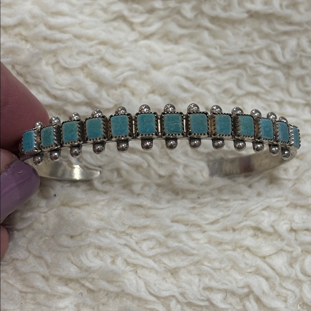Vintage Sterling Silver Turquoise Cuff Bracelet